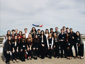 Students at Southwest Airlines as part of MSC Spencer