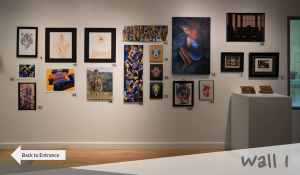 One of the walls of the Reynolds Gallery during the 2020 ArtFest