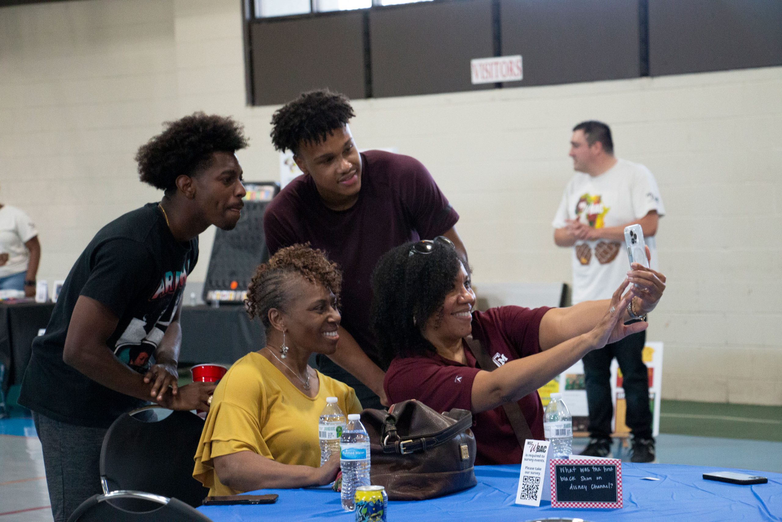 Taking a selfie during the 2022 Black Aggie Family BBQ.