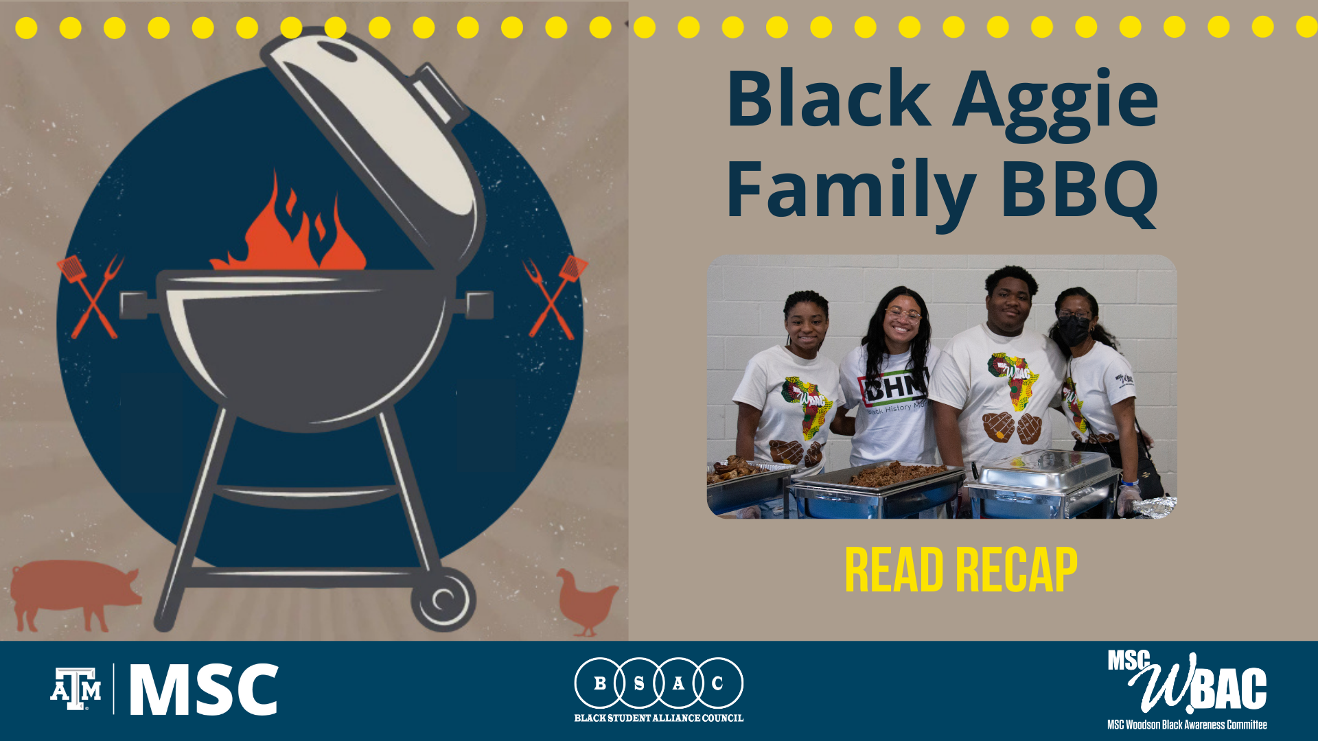 MSC WBAC and BSAC present Black Aggie Family BBQ, Read Recap
